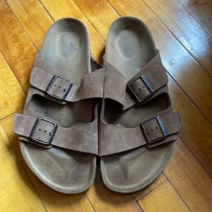 Light brown size 44 Birkenstock sandals